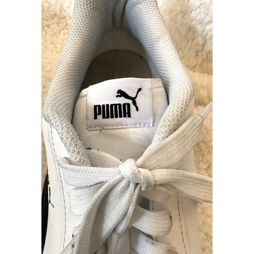 Puma Smash V2 Lace Up Athletic Running Shoe‎ Mens Size 14 365215 01 White Black